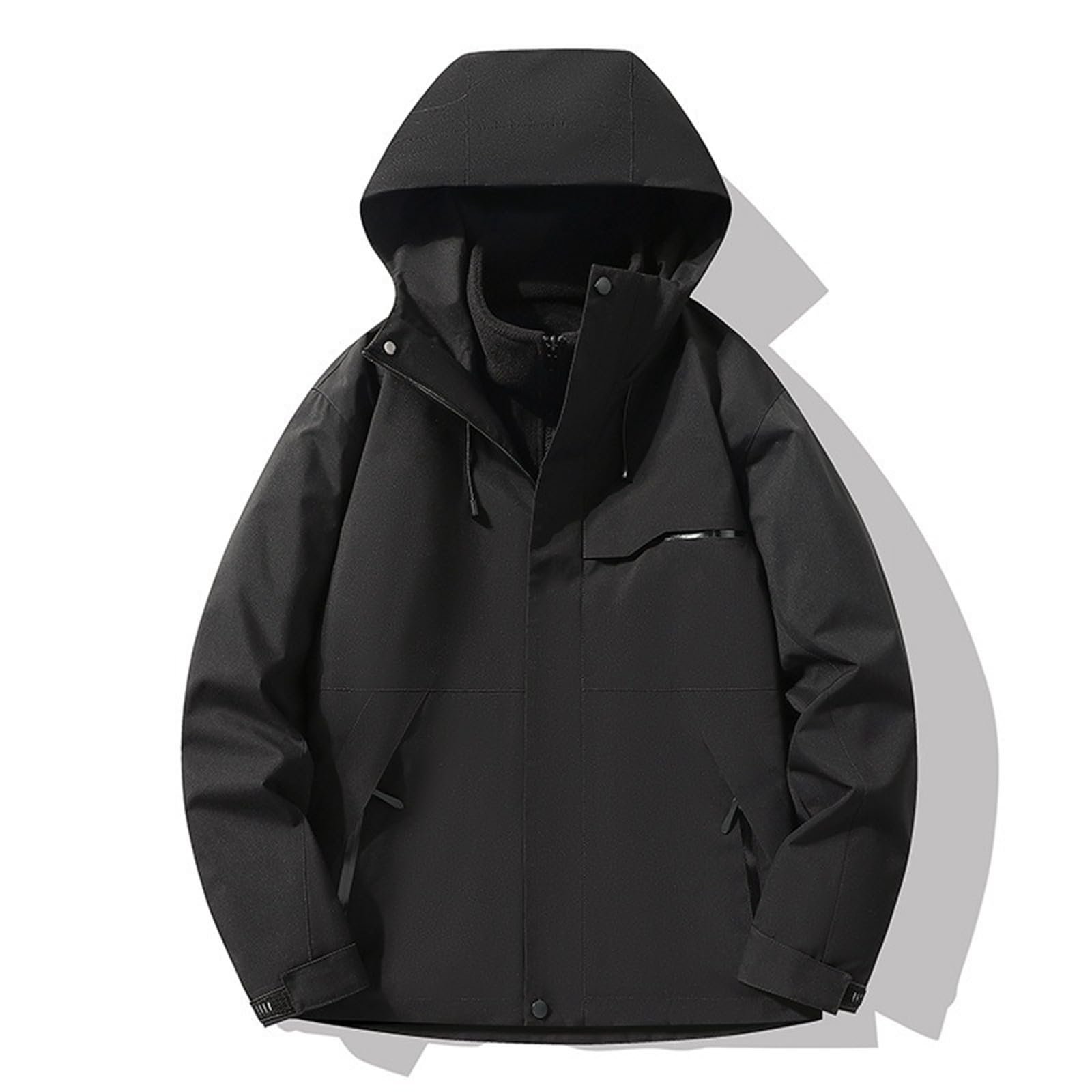 Giacca antipioggia da donna, 3 in 1, softshell, impermeabile, da donna, da uomo, confezione da 2 capi impermeabili da escursionismo, cappotti impermeabili invernali, parka impermeabile cerato, trench
