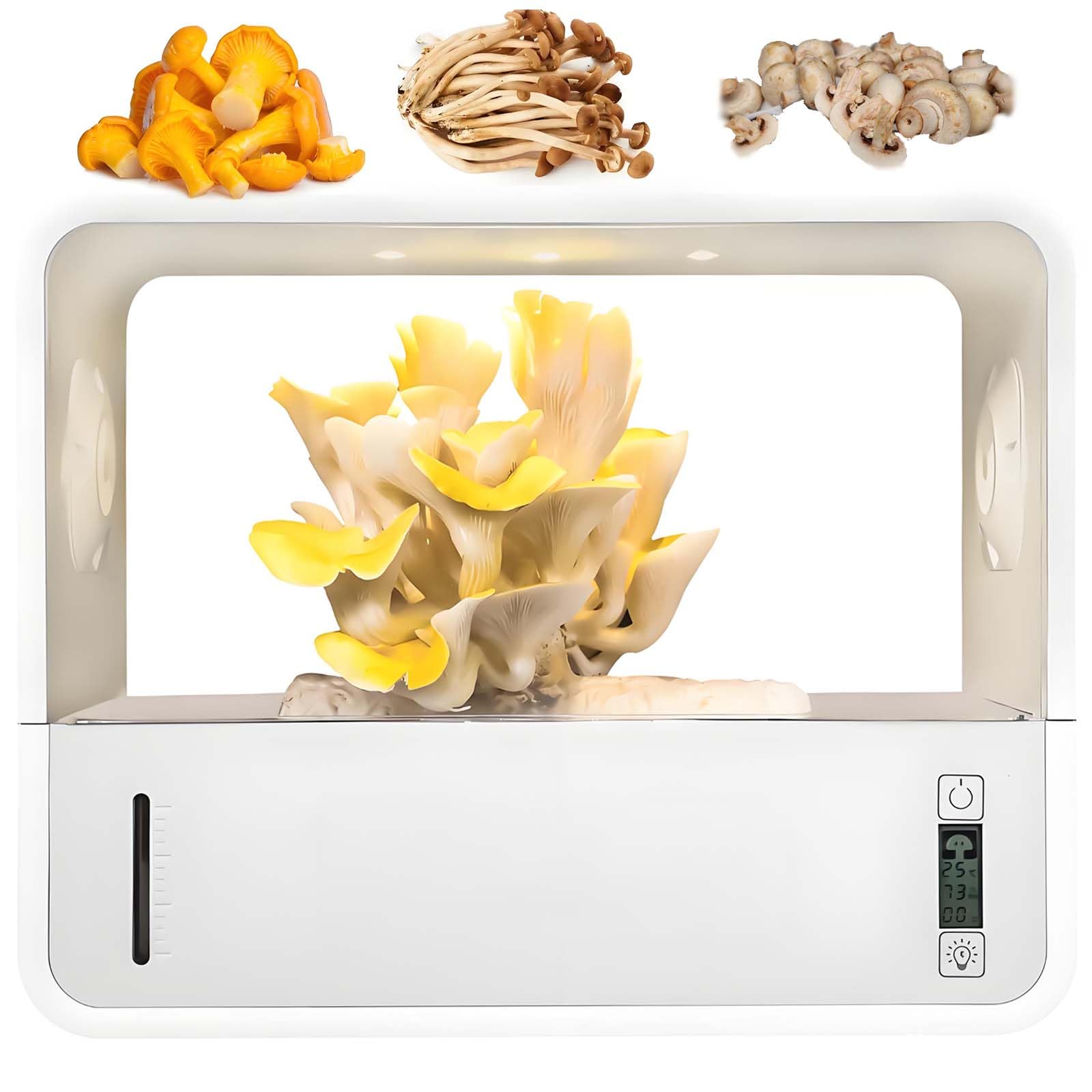 Tienda de Cultivo de Setas con luz de Cultivo, Kit de Cultivo automatizado Monotub con Control de Humedad y Sistema de Aire Fresco, Caja de Aire estático para Interiores para Setas de Cardo y Setas