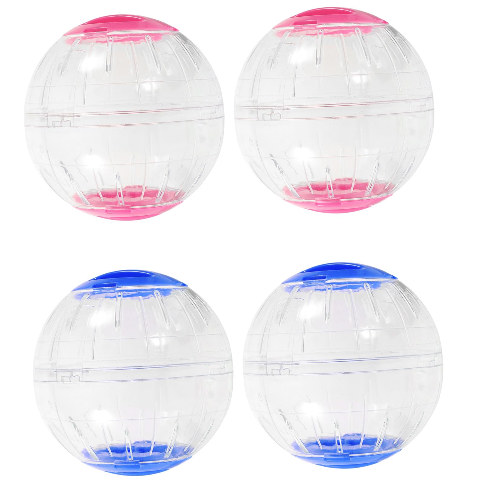 SEWACC 4pcs Ballon d'exercice Rond en Plastique pour Hamster et Souris