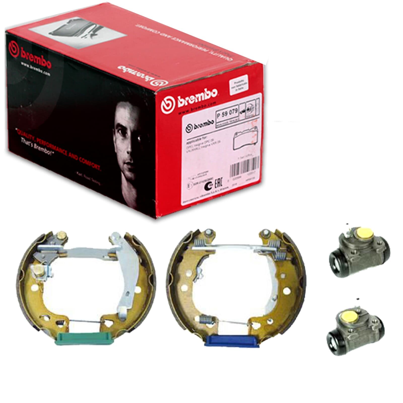 Brembo K 61 055 - Kit Ganasce Premontato - Posteriore | Compatibile con: CITROËN SAXO, PEUGEOT 106 I, 106 II