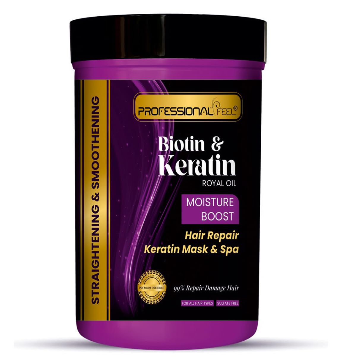 Biotin & Keratin Royal Oil Keratin Hair Repair Mask & Spa, Total Repair Hair (800 gm)
