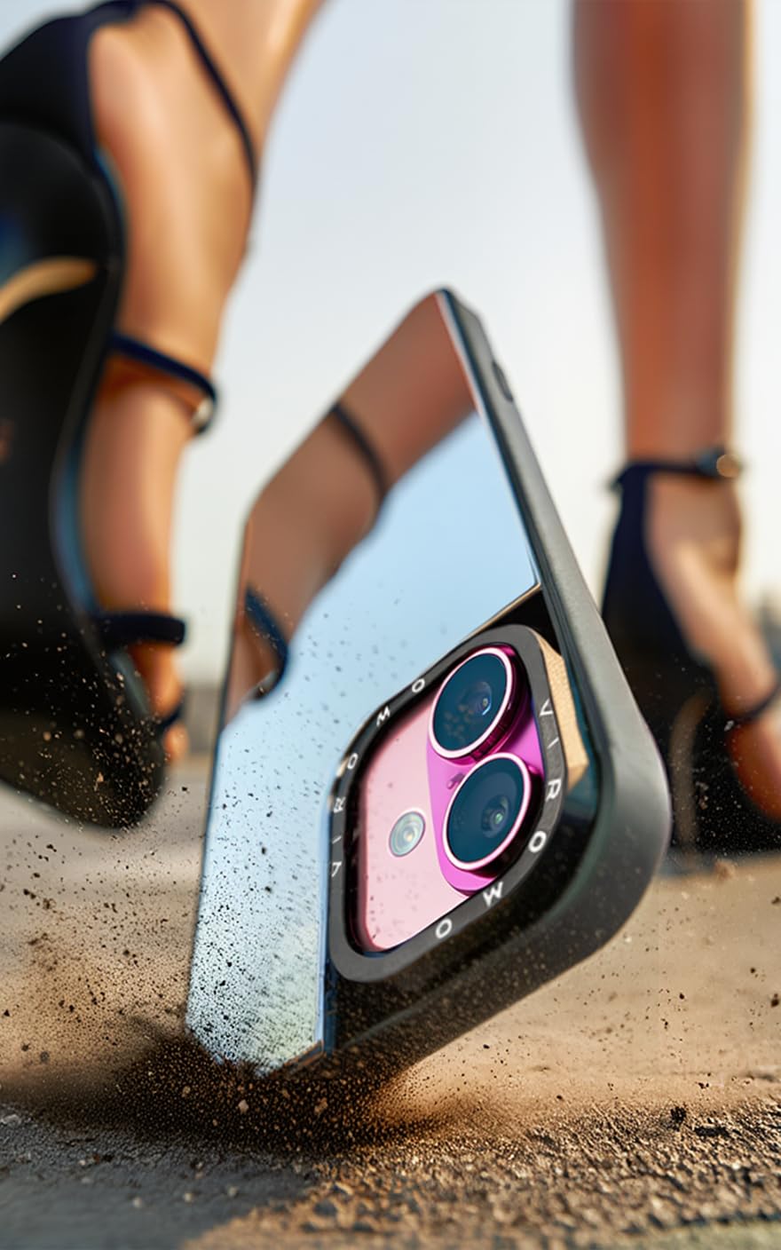 VIROMO Unbreakable Mirror Case for iPhone 16 Plus with 2 Screen Protectors, Flexible Acrylic Not Glass Shockproof Slim Scratch Resistant Reflective