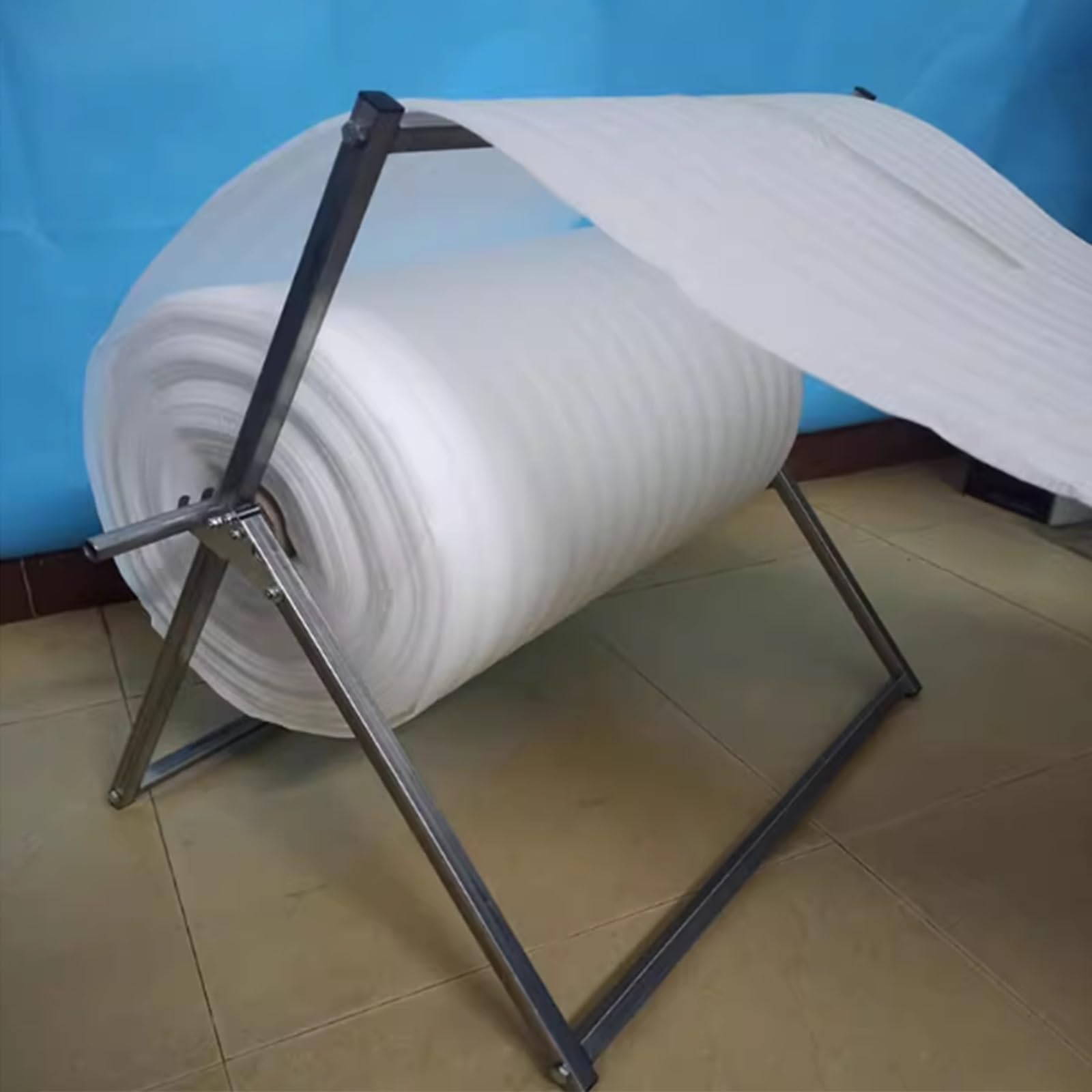 Dispenser for pellicola estensibile, supporto pieghevole for pluriball, adatto for imballaggio, spostamento e spedizione, rack for carichi pesanti(Width 100cm)