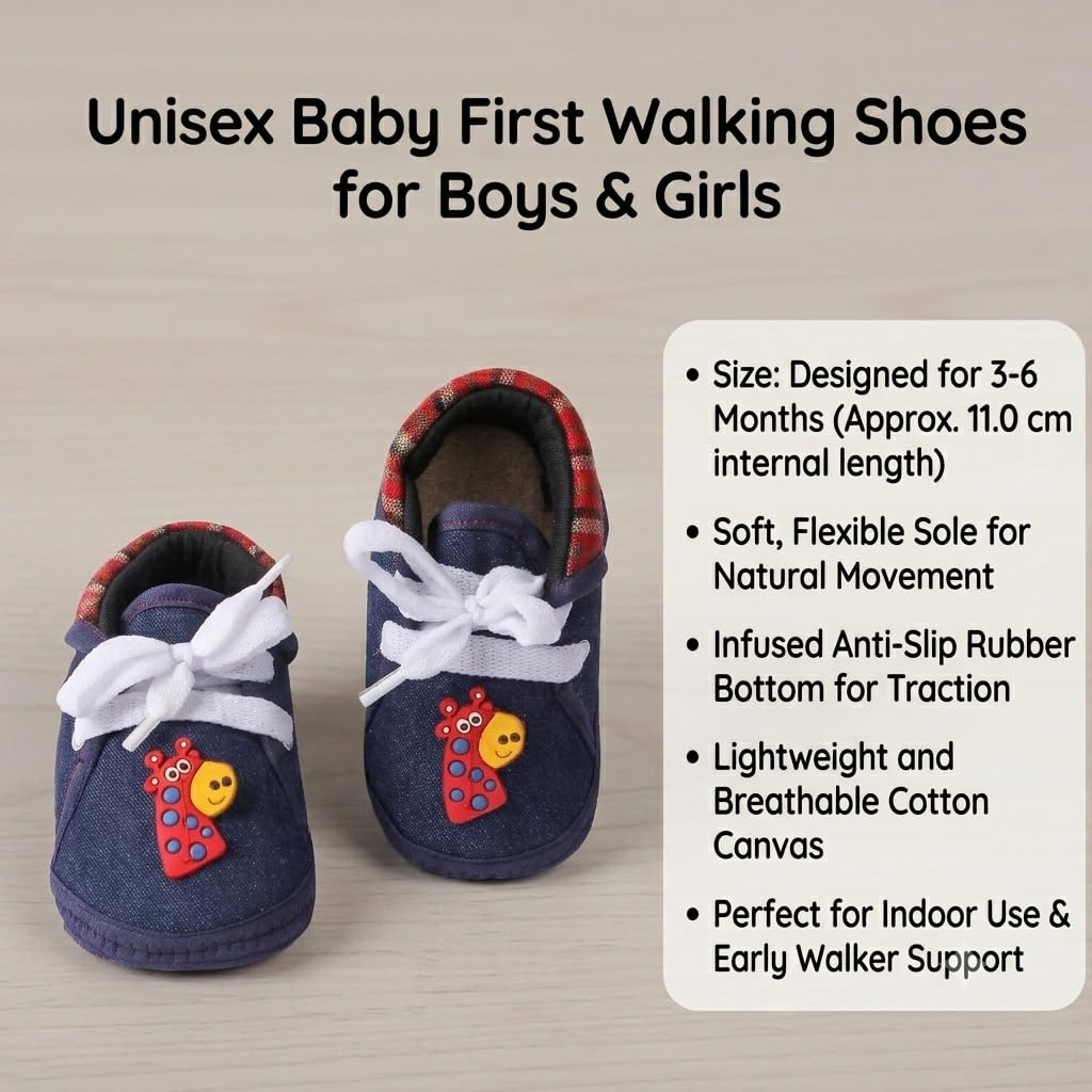 Butterthief Unisex Baby Prewalking Shoes for Newborn Boys & Girls | Soft Sole Infant Bootie with Anti-Slip Bottom | Lightweight Cotton Footwear Early Walker Shoes (3-6 Months, 11 CM) 3