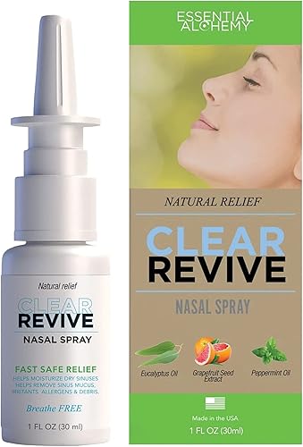 Spray nasal, alivio de alergias, alivio rápido de la irritación nasal y sinusal, sequedad y eliminación de moco, fórmula sin somnolencia y cero