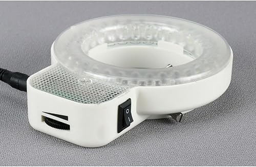 Miniatura 5 de AmScope SM-1BSZ-144S Microscopio de zoom estéreo binocular profesional, ocular WH10x, aumento de 3.5x-90x, objetivo de zoom 0.7X-4.5X, anillo de luz