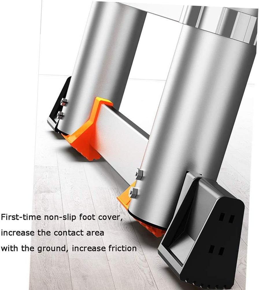 8m Extend and Climb Telescoping Ladder with Slip-Proof Feet, Bottom Rung and Wheels, Multi-Purpose Aluminum Ladder Telescoping, 330 Lb Large Loading Capacity (Size : 26 Foot) : Tools & Home Improvement