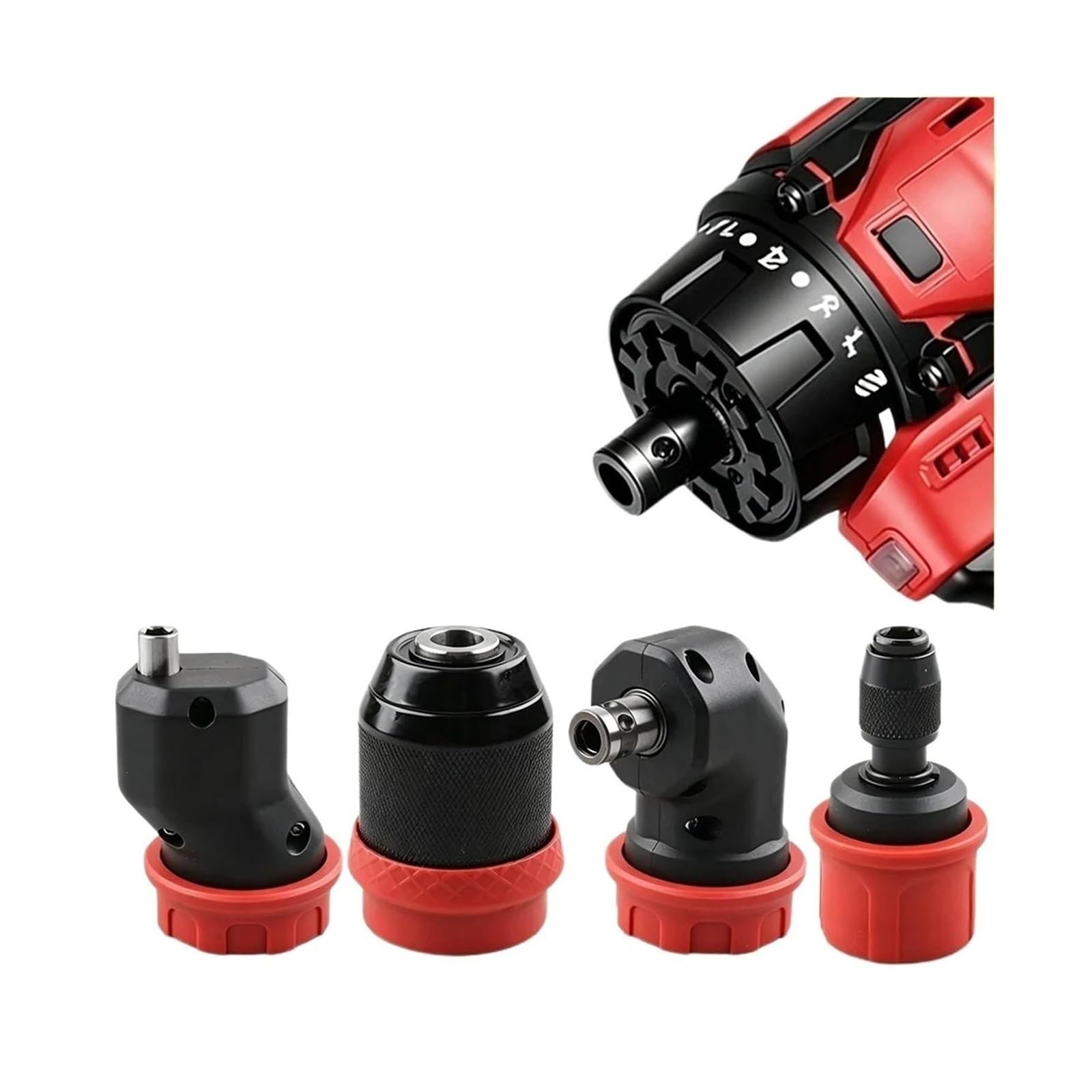 Quick Release Drill Chuck Adapter For 6.35mm Shank Cordless Electric Power Tool Conversion Parts(Angle Head)