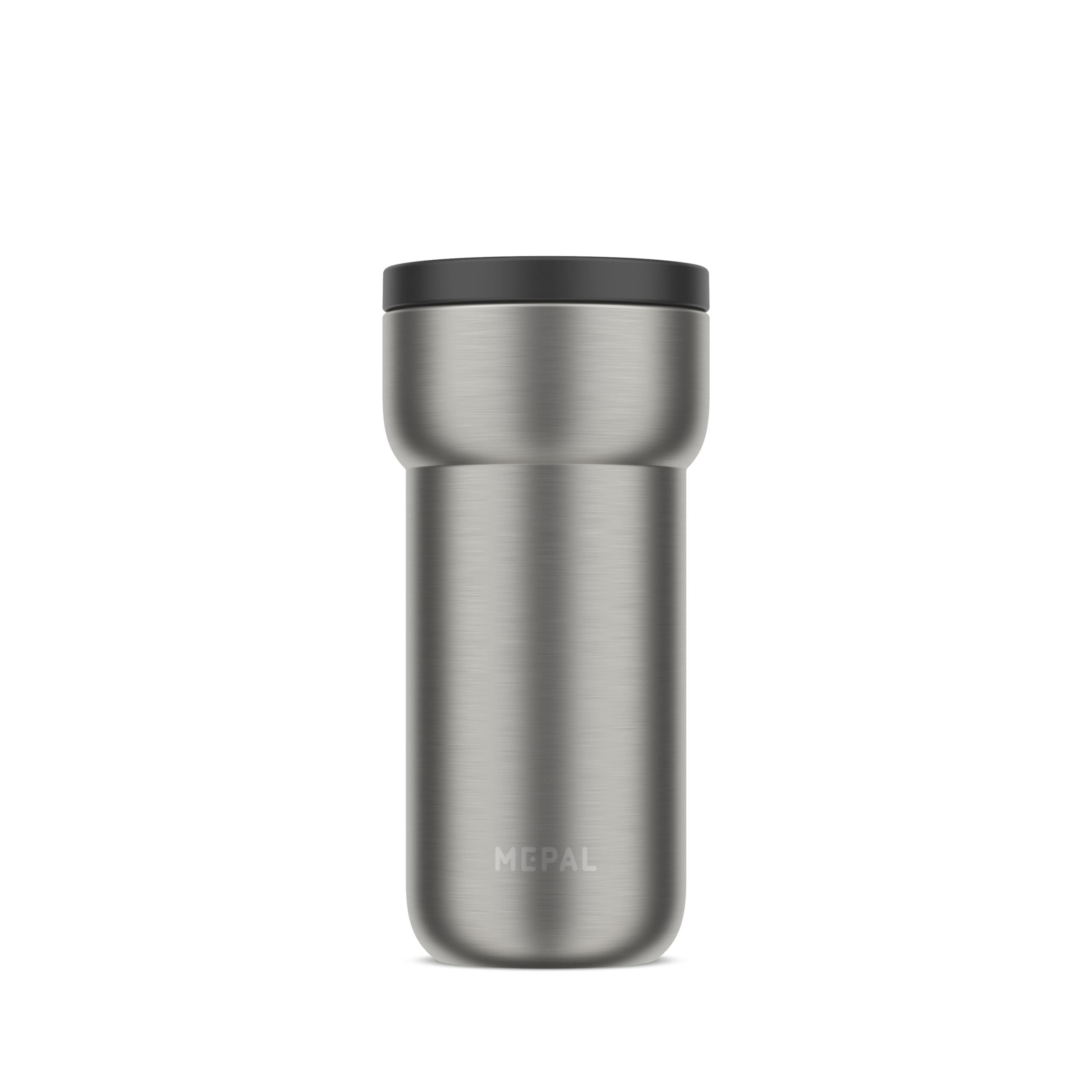 Mepal - Isolierbecher Ellipse - 4 Stunden heiß & 8 Stunden kalt - Thermobecher für Unterwegs - Geeignet als Tee & Kaffeetasse zum Mitnehmen - Passt in alle Becherhalter - 375 ml - Nordic black