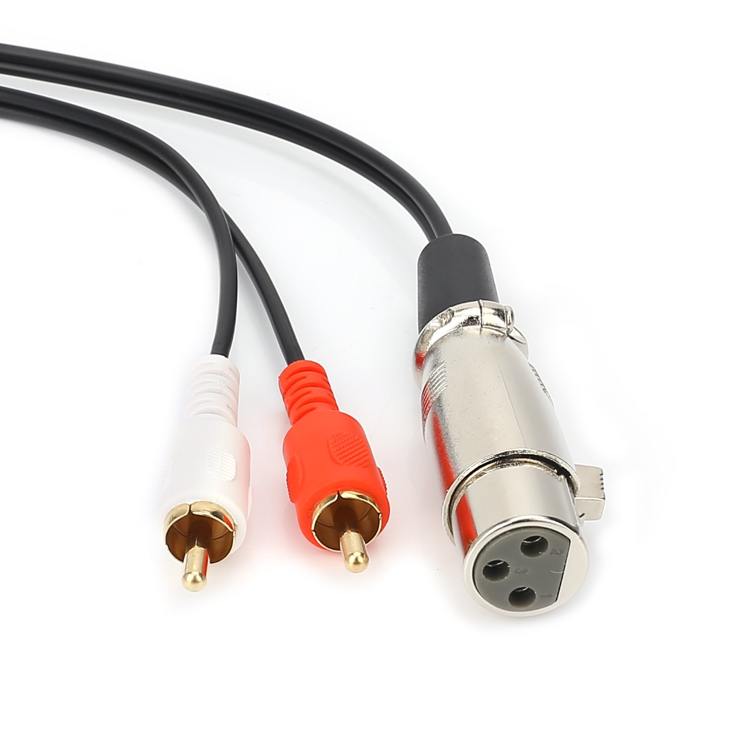 Cavo Audio SiYear XLR Femmina A 2 RCA Maschio 1.5M | Per Microfoni, Mixer - Connettore Stereo Con Schermatura - Foto 2