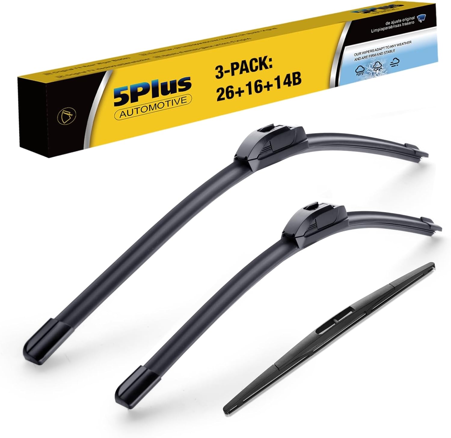 3 Wipers 26"/16"/14" Replacement For Acura RDX 20182007