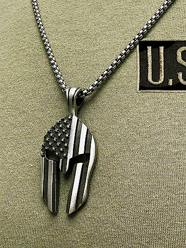 Gymish Lifestyle Workout Pendant Necklace, The Spartan Warrior Pendant, Self-Discipline, Hard Work, Dedication, Motivational Gift for Gym Lovers, Titanium Steel Necklace for Men3