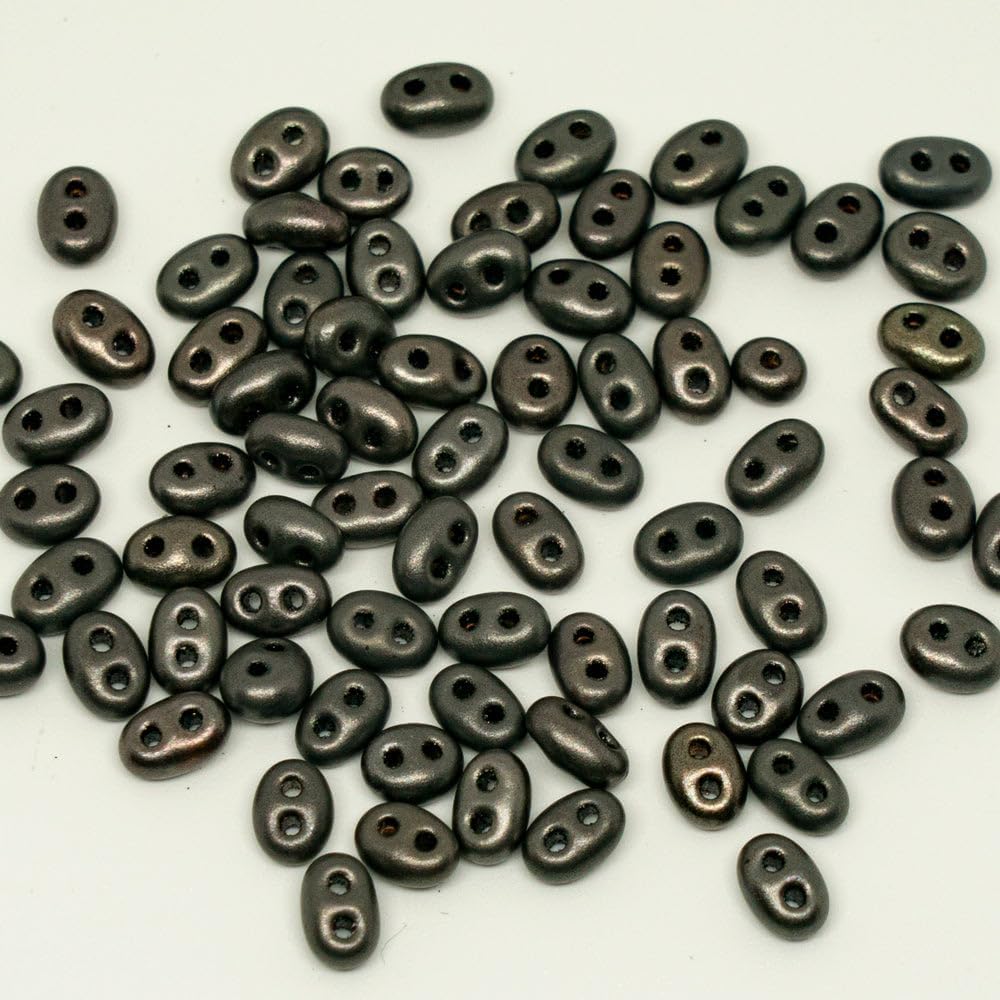 Outlet 10 Grams Preciosa Twin 2-Hole Beads (Like SuperDuo), 2.5 x 5 mm, 1690 (01690), Glass, Czech Republic