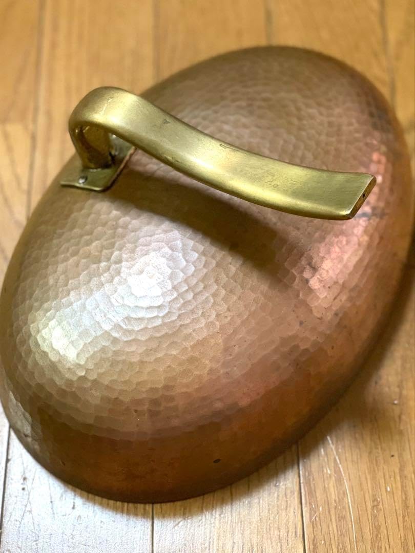 業務用ステーキカバー銅槌目楕 鉄板焼グリドル 用 銅製アウトドア