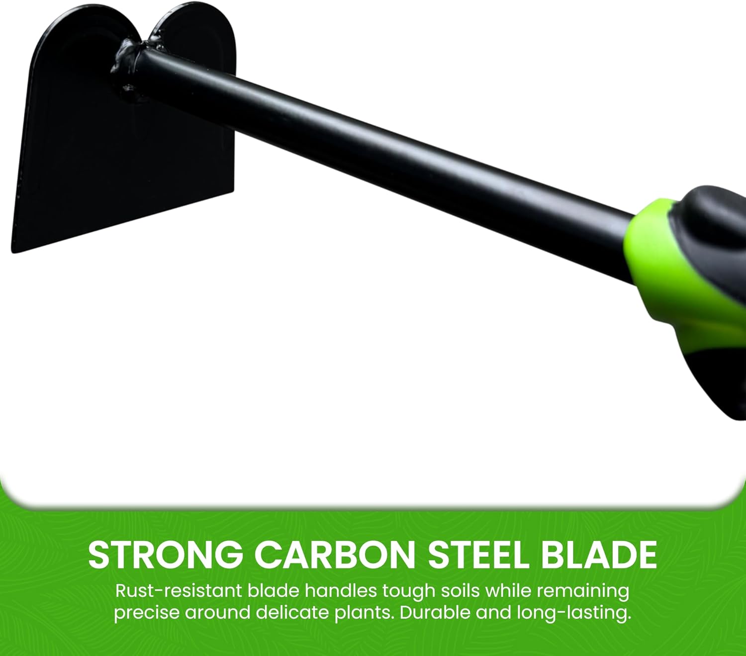 Garden Guru Hand Hoe Tiller Cultivator Tool - Carbon Steel for Ultimate Strength - Rust Resistant - Ergonomic Handle - Great for Gardening Digging Tilling Planting Cultivating Loosening (2 Pack)