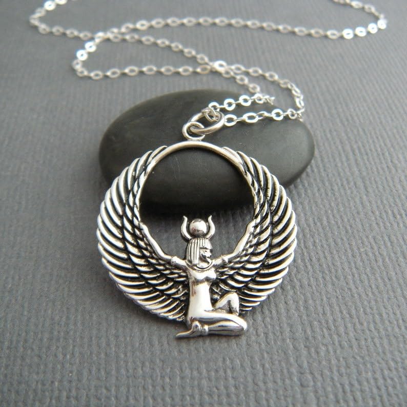 Collana piccola in argento sterling 925 con dea egizia |WW_NLC_03049