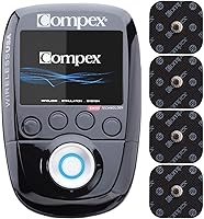 Vista 1 de Compex Wireless USA 2.0 estimulador muscular con kit de paquete TENS: máquina de estimulación muscular, con electrodos a presión, programas, PODs