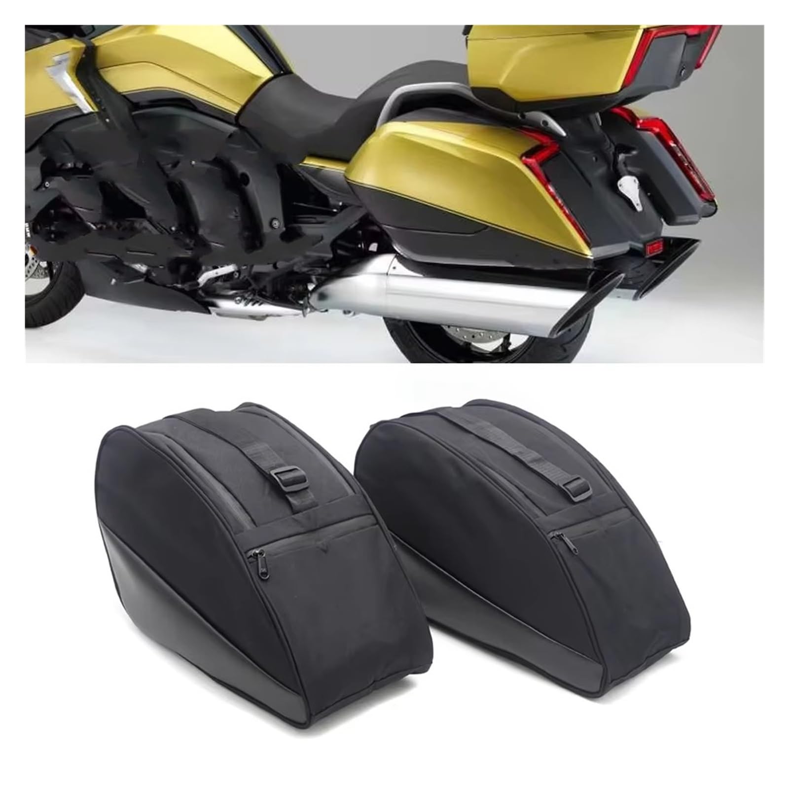 Motorradtasche Für BMW K1600B K 1600 B K1600 Schwarz Topcase Innentaschen Für K1600GA Motorrad Gepäcktasche(Side Bag)