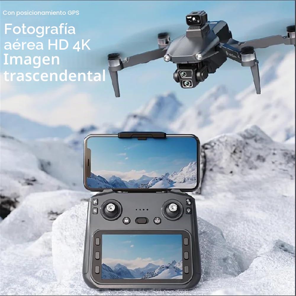 Dual Battery,Nuevo dron l600-1 GPS Profesional con cámara 8k, FPV aéreo, sin escobillas, para Evitar obstáculos, con Pantalla Grande, Control Remoto, dron Plegable