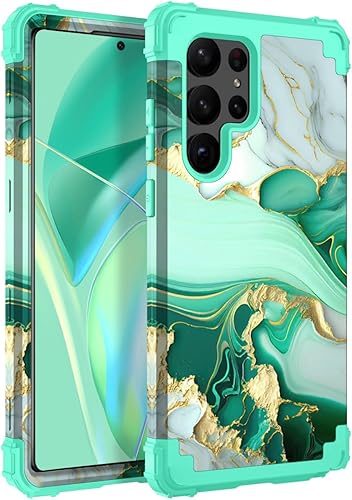 Miniatura 1 de Hocase Para Galaxy S23 Ultra Caso, A Prueba De Golpes De Plástico Duro+Goma De Silicona Suave Carcasa Protectora Híbrida De Doble Capa Para Samsung