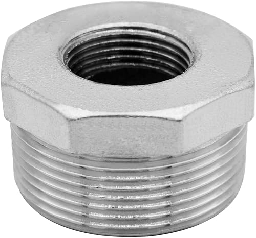 Miniatura 5 de Adaptador de acero inoxidable de 2 pulgadas macho NPT a 34 pulgadas hembra NPT reductor hexagonal adaptador de montaje de tubería (paquete de 1)
