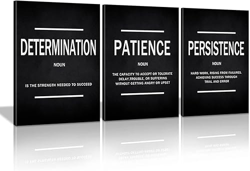 Miniatura 25 de KAWAHONE Lienzo decorativo motivacional para pared, con texto en inglés "It All Starts with A Dream", póster inspirador para oficina, con citas,