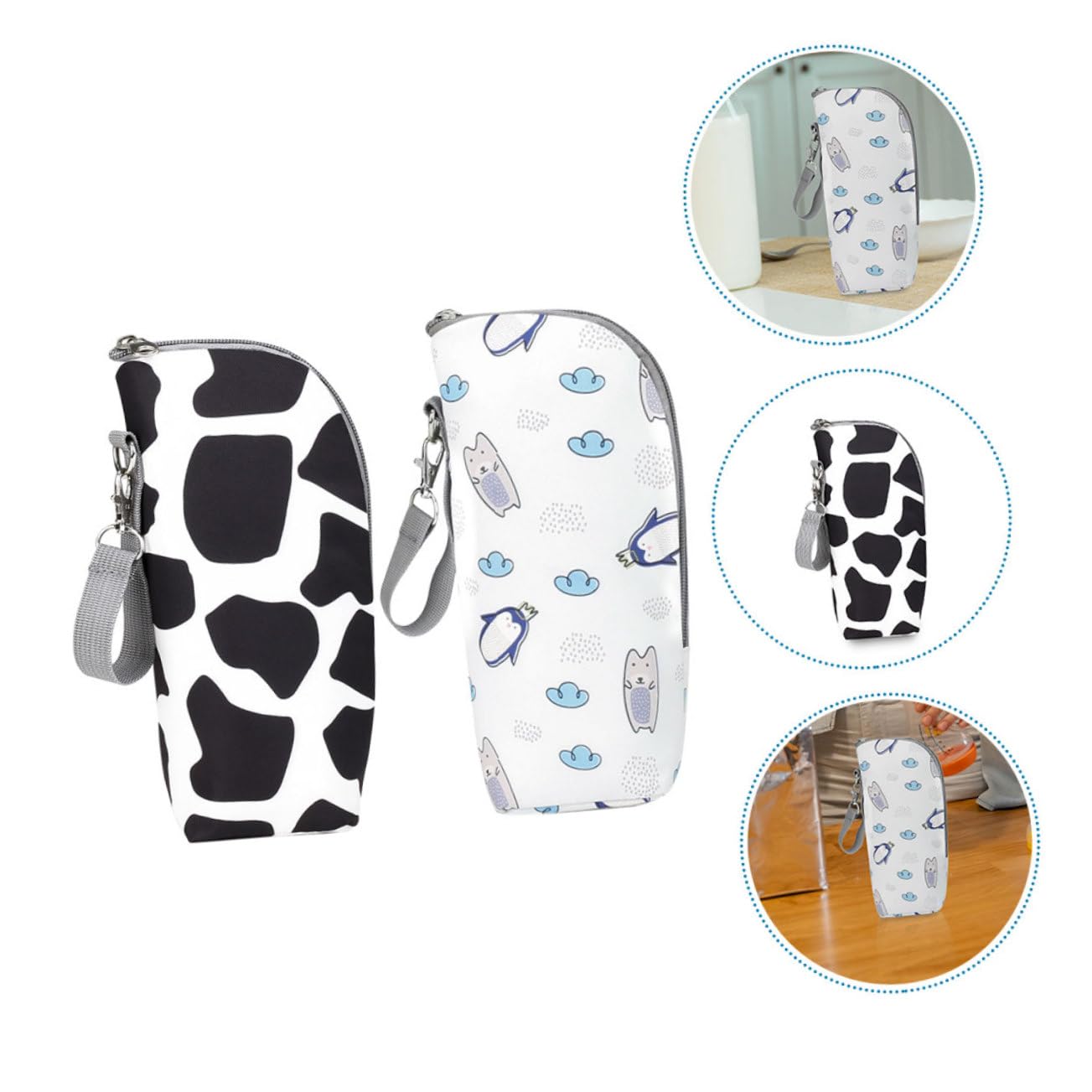 VICASKY Bolsa aislante para biberones para biberones, práctica bolsa térmica para viajes con resistente a fugas aislada para mantener el calor durante mucho tiempo, 3 unidades en diferentes colores