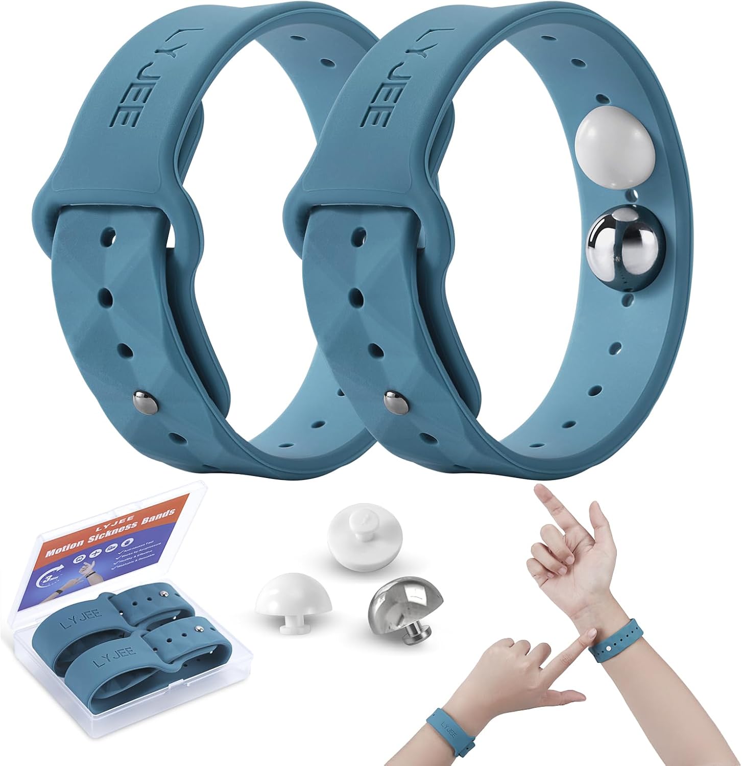 LYJEE Sea Sickness Wristbands for Cruise Travel Motion