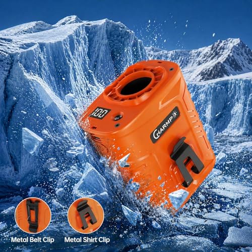 Image of Waist Clip Fan - 5000mAh Rechargeable Portable Personal Fan, 39ft /s Ultra-Strong Wind, 29H Runtime, 5 Speeds, LED & SOS Light, for Outdoor, Camping, Hiking, Construction