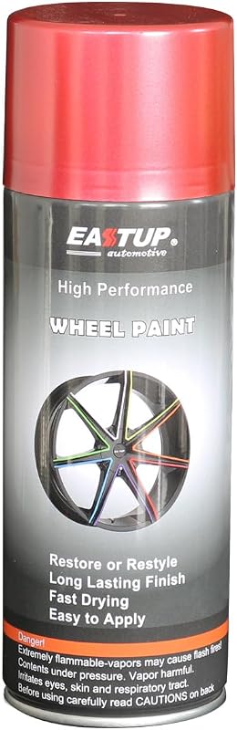 Tinta Spray para Rodas EASTUP Esmalte Acrílico Metálico Vermelho Vinho 34#2592, 400 mL