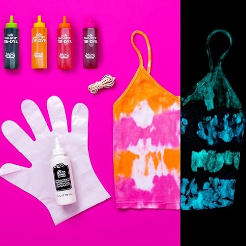 Miniatura 14 de Tulip One-Step Tie-Dye Kit Técnicas fáciles para divertidos diseños de tela, colores de tinte brillante y neón, actividad de bricolaje e idea de