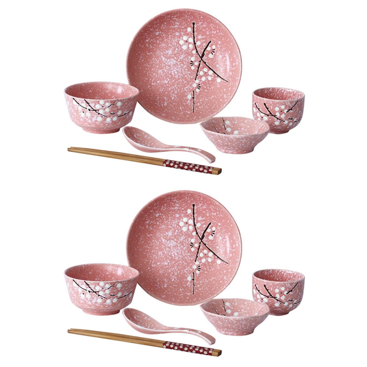 Céramique rose 12 pièces UKCOCO : finissez-en avec la vaisselle terne grâce au style délicat