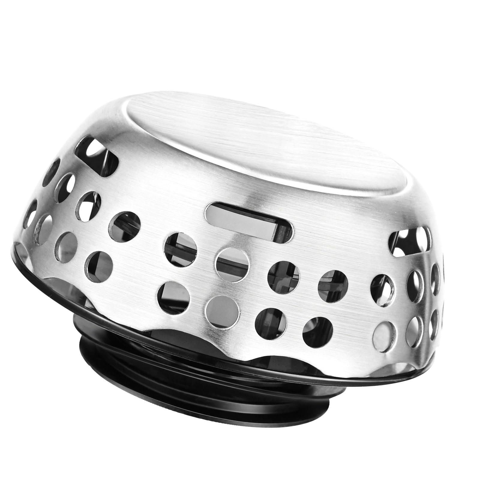 Stainless Steel Bathtub Drain Stopper, Push-Type Hair Catcher Rustproof for Drain Anti-Clog 2025 Anti Clogging Hair Catcher Bounce Filter