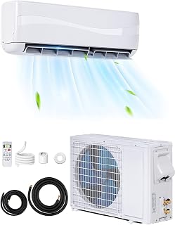 SIMOE 12000BTU Mini Split Air Conditioner and Heater, Wall-mounted AC Unit with 1 Ton Heat Pump & Ductless Inverter System with Installation Kit, Energy Efficient, 208-230V 17 SEER2