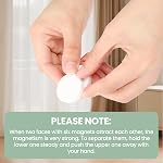 YixangDD 8 Pack Shower Curtain Weights, Rubber Covered Magnetic Curtain Weights, Shower Magnets for Curtain Liner Prevent from Blowing Around, Work for Drapery, Flag, Tablecloth (4 Pairs)