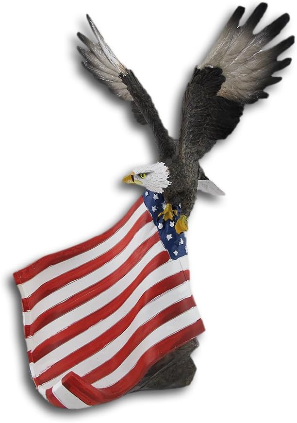 Bald Eagle with American Flag Wine Bottle Holder