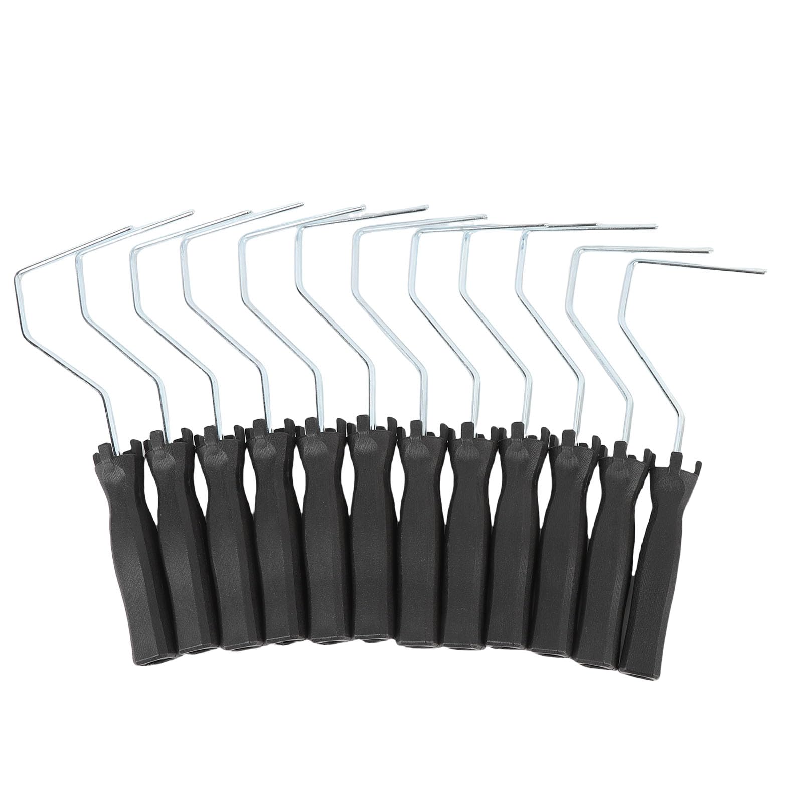 12pcs 4 -calowe lekkie mini narzędzia rolek, rolek farb stalowy stalowy plastikowy uchwyt farba Ramka do malowania ściennego Renowacja domu Czarna