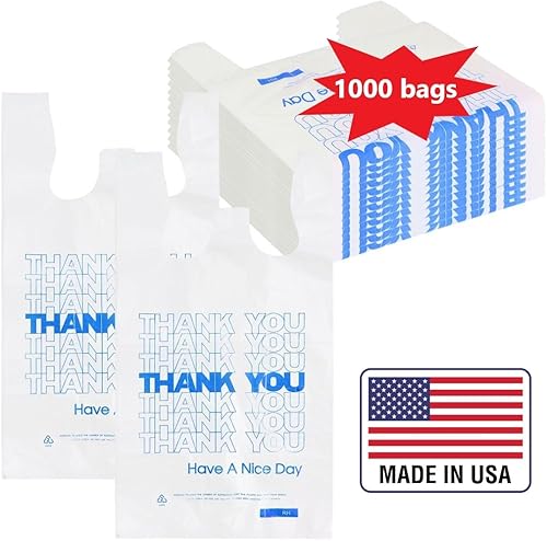 Miniatura 10 de ROYALNA - Bolsas de plástico reutilizables y desechables para restaurantes, tiendas de conveniencia, alimentos, 12 x 6.5 x 21 pulgadas