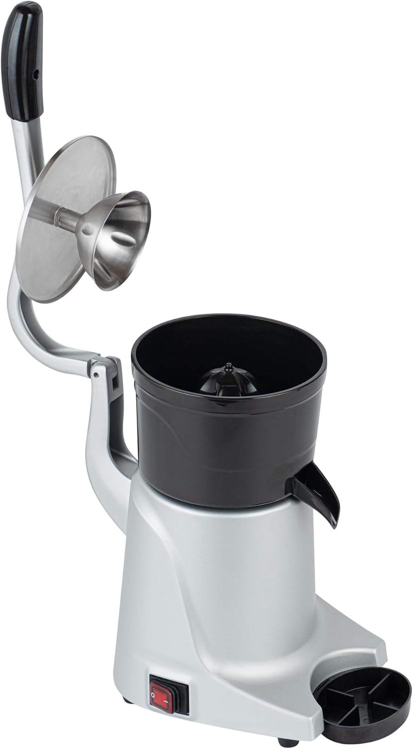 Restaurantware-Hi Tek 14.8 x 9.6 x 18.1 Inch Citrus Juicer, 1 Electric Citrus Press - 250W, 1500 RPM, Electric Juice Extractor, 110-120V, Hand Press, Long Spout