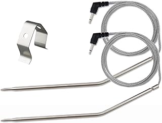 Grilling BBQ Meat Thermometer Temperature Probe Replacement Thermometer Probe Compatible with Thermopro TP25 TP20 TP07 TP-07 TP08 TP-08S TP06S TP16 TP-16S TP17, Fit Listed Models Only