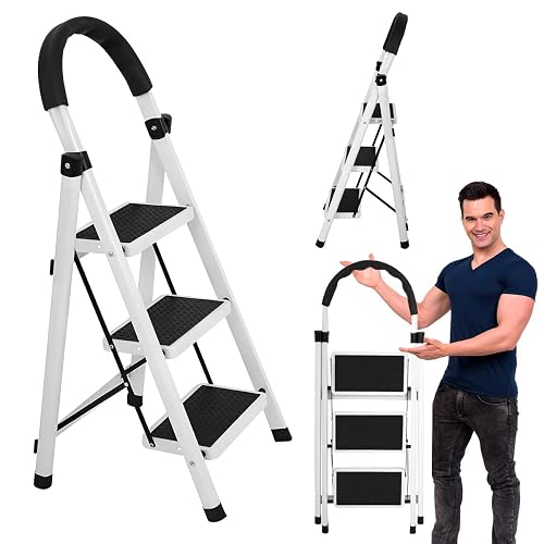 TRUPER ESCALERA TUBULAR PLEGABLE 3 PELDAÑOS