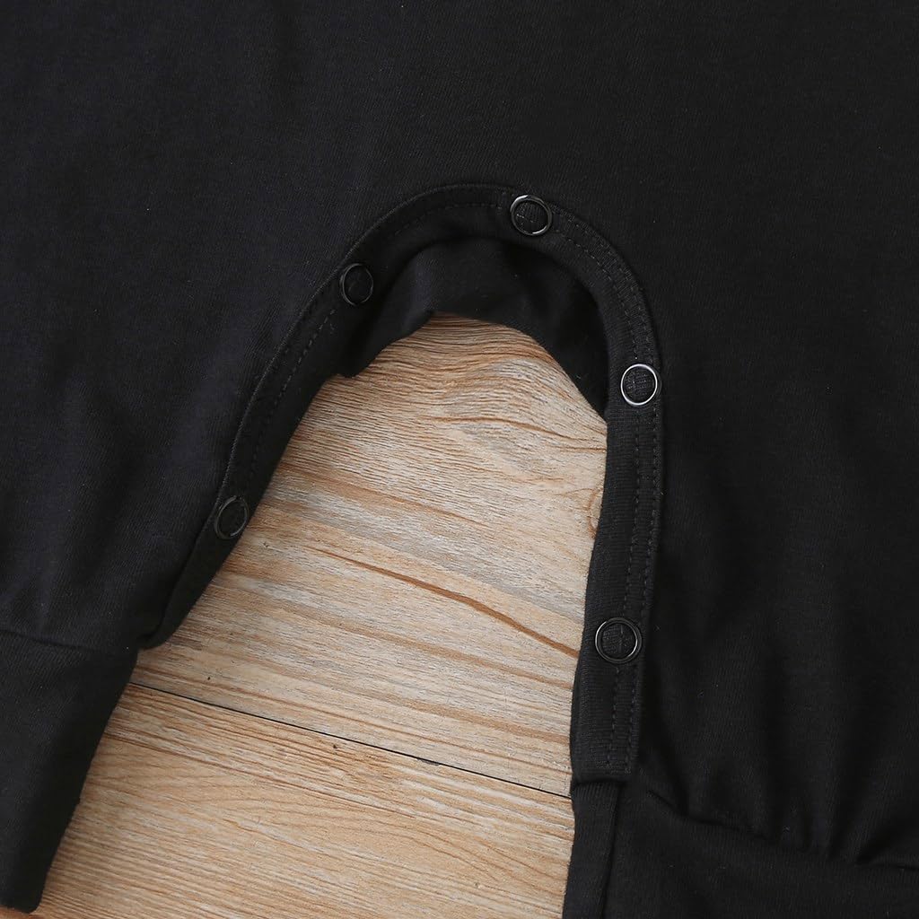 ROYLAMP Infant Baby Black Bat Romper Cloak Pumpkin My 1st Halloween Boy Girl Outfits Set With Ear Hat - Image 5