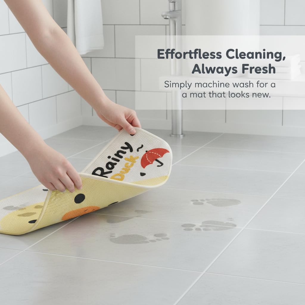 Tapis Bain Antidérapant Lavable 4 mm, 60 * 90cm