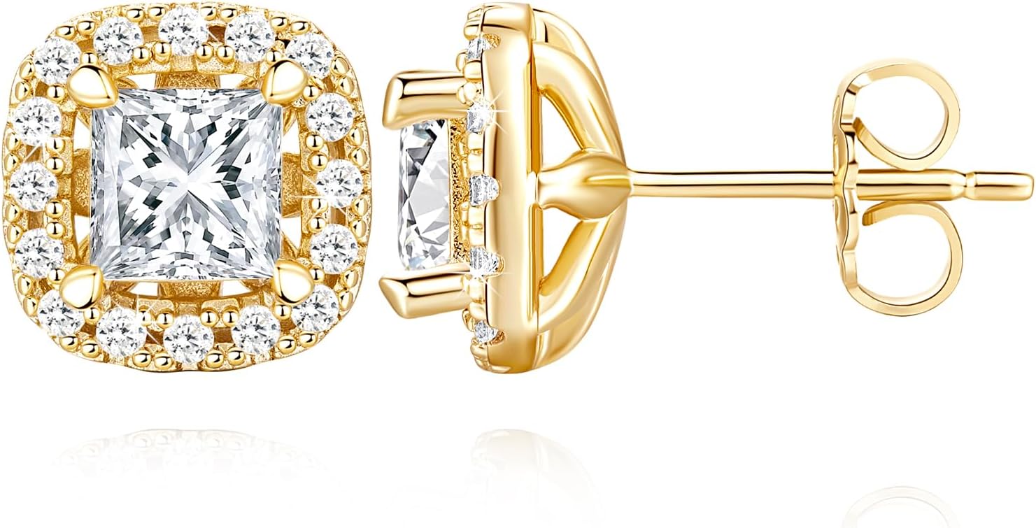 Stud Earrings For Women 14K Gold Earrings for Women 14K Gold Stud Earrings For Womens 10mm