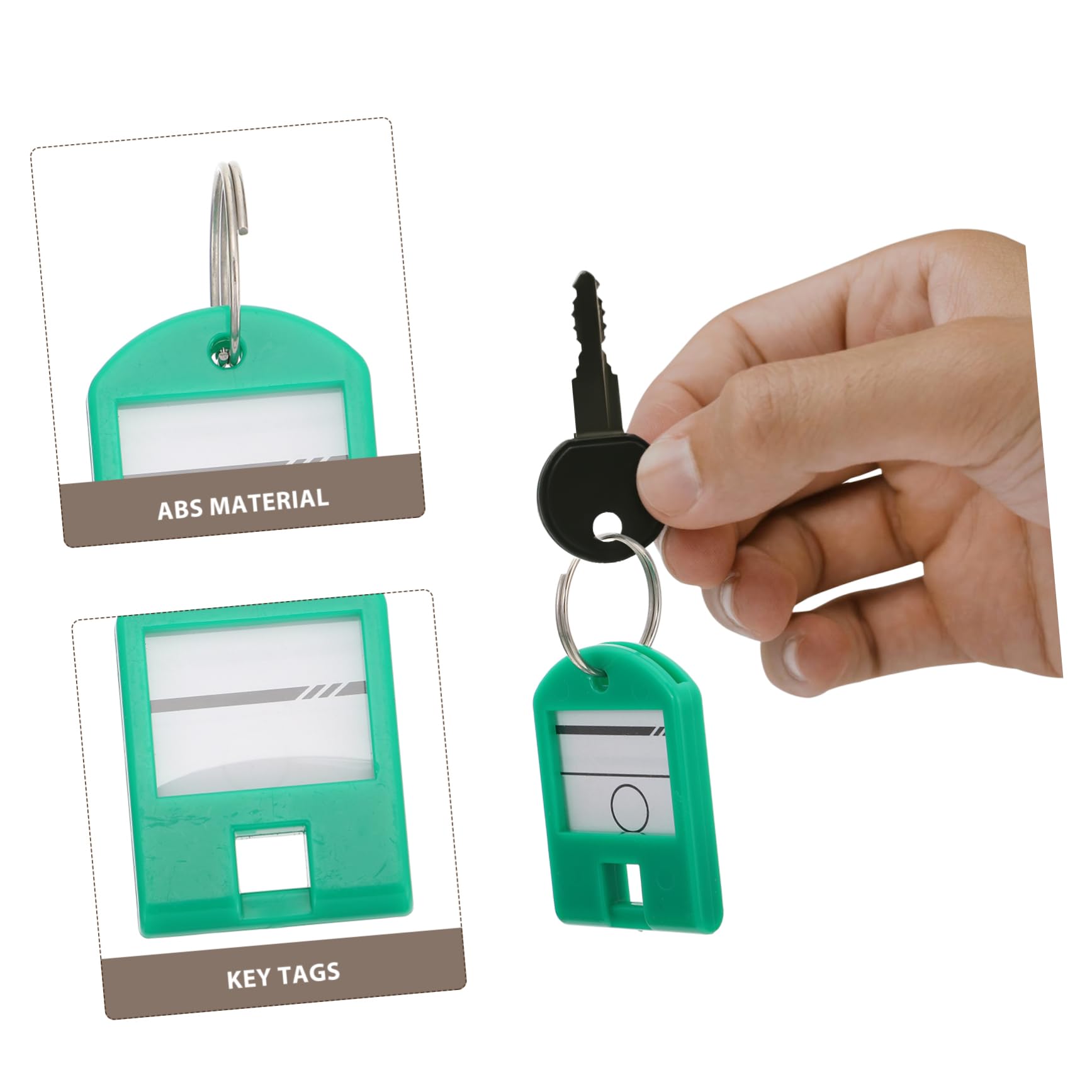 Gadpiparty 4 Set Etichette Per Chiavi Colorate Con Anello Divisorio Per Hotel Uffici E Organizzazione Bagagli 50 Pezzi*4