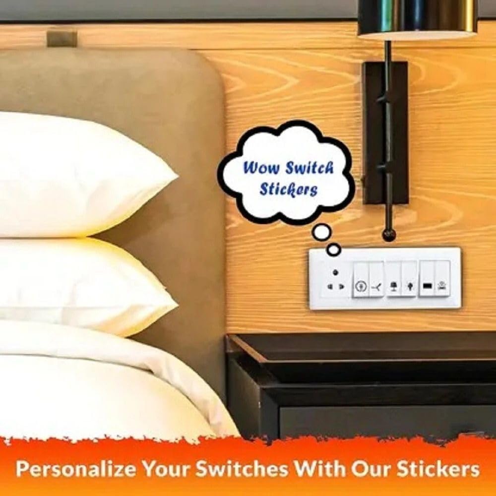 ARNEMA Small Switch Board Stickers 1.5 cm | Appliance Switch Labels for Fan Light TV AC for Home & Office Use 2