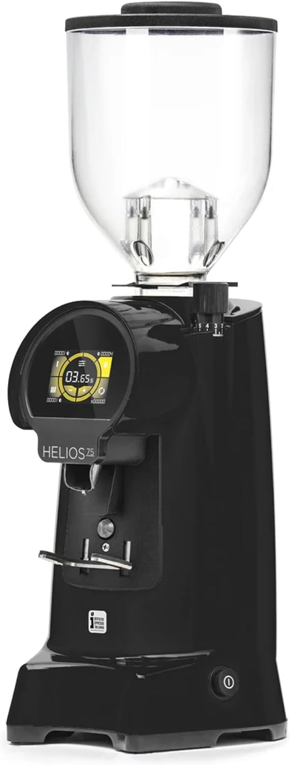 Eureka Helios 75 Commercial Espresso Grinder | Touchscreen | 75mm Burrs | Programmable | Stepless | (Black)