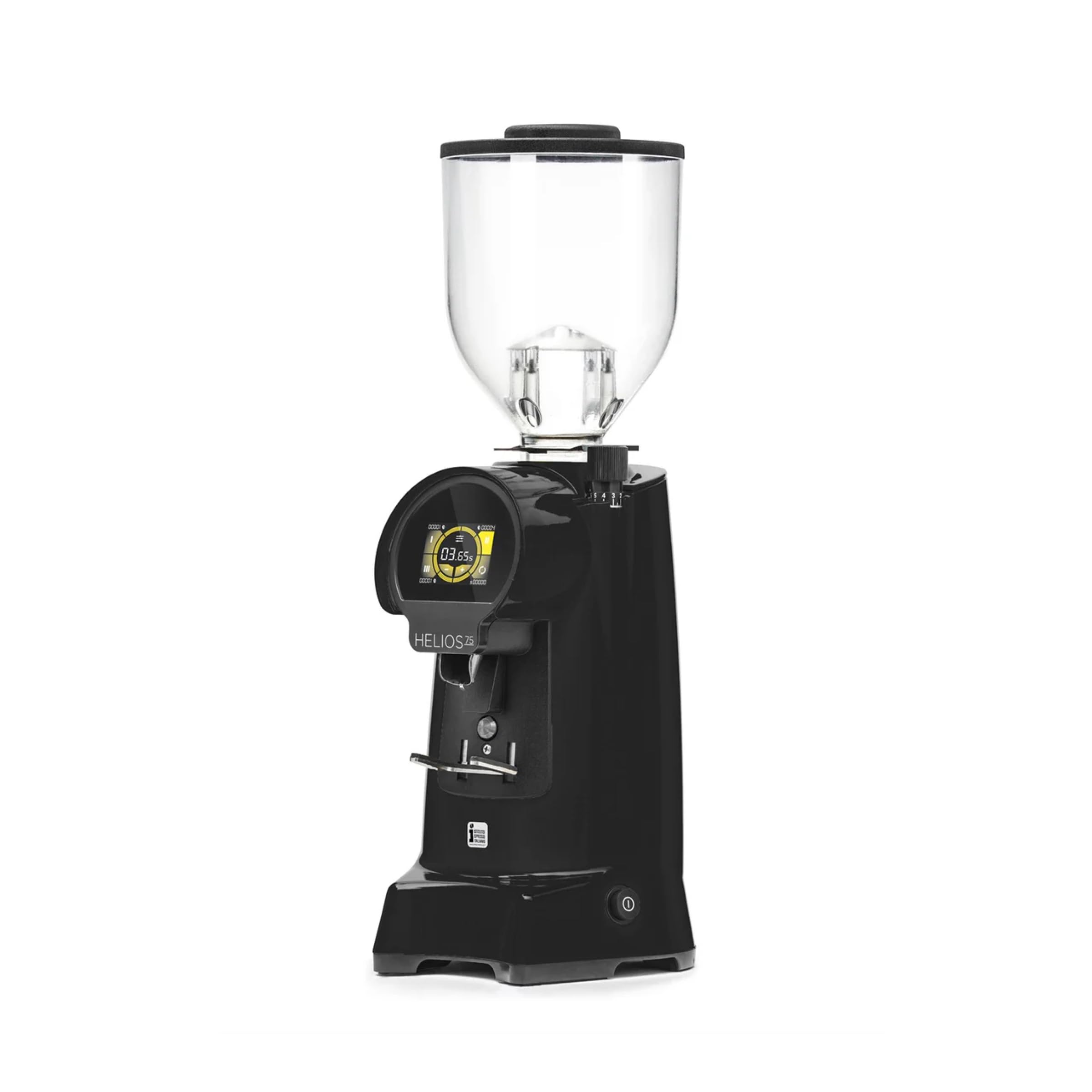 Eureka Helios 75 Commercial Espresso Grinder | Touchscreen | 75mm Burrs | Programmable | Stepless | (Black)
