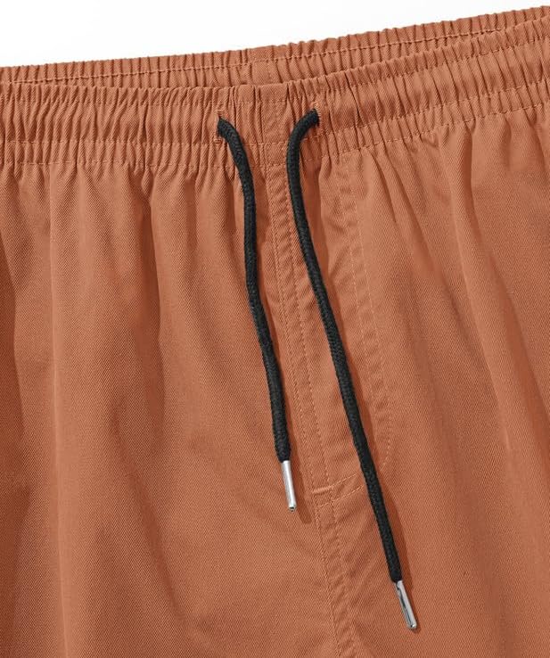 Mens Cargo Shorts Drawstring 9 inch Casual Elastic Waistband Summer with Pockets - Image 5