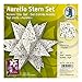 Produktbild Ursus 15955500 - Faltblätter Aurelio Stern Ilex, weiß / rot / grün, 33 Blatt, aus Shimmer Papier 110 g/qm, ca. 15 x 15 cm, Vorderseite mit Veredelung, ideal als Weihnachtsdeko